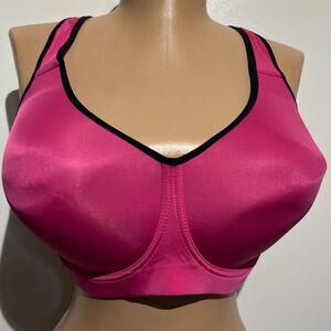 Nike Pink Black Dri-Fit Racerback High Support Training Sports Bra Size 38DD
